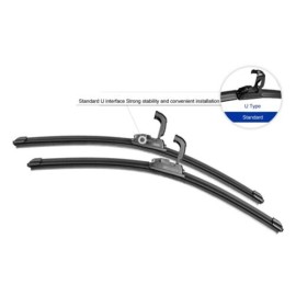 Seintech Front Wiper Blades U Hook / J Hook (22" 22") Compatible for Audi 100 Avant 1991-1994