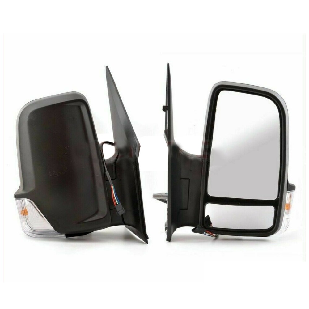 Seintech Full Door Wing Mirror Manual Black Short Arm OS Right For Mercedes Sprinter 2006-18