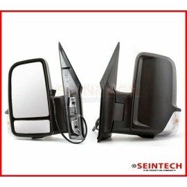 Seintech Full Door Wing Mirror Manual Black Short Arm Passenger For Mercedes Sprinter 2006+