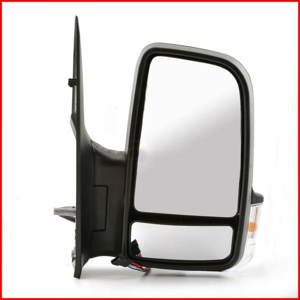 Seintech Full Door Wing Mirror Manual Black Short Arm OS Right For Mercedes Sprinter 2006-18