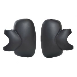 Seintech Wing Mirror Covers Left and Right Pair Black For Vauxhall Vivaro 2001>2014