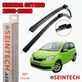 Seintech Specific Fit Front Windscreen Wiper Blades 24"16" Compatible for Skoda Citigo 2011-2018