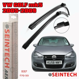 Seintech Specific Fit Front Windscreen Wiper Blades 24"19" Compatible for VW Golf MK5 2005-2009