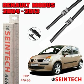 Seintech Specific Fit Front Windscreen Wiper Blades 28"26" Compatible for Renault Modus 2004-2013