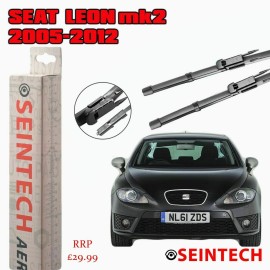 Seintech Specific Fit Front Windscreen Wiper Blades 26"26" Compatible for Seat Leon MK2 2005-2012