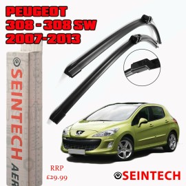 Seintech Specific Fit Front Windscreen Wiper Blades 30"26" Compatible for Peugeot 308 SW 2007-2013