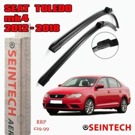 Seintech Specific Fit Front Windscreen Wiper Blades 24"16" Compatible for Seat Toledo MK4 2012-2018