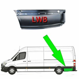 Seintech LWB Side Lower Panel Metal Steel Repair Moulding For Mercedes Sprinter N/S 2006-2018