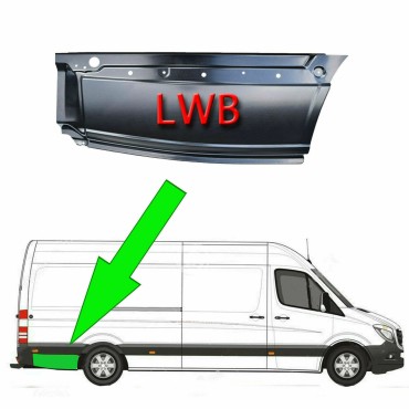 Seintech LWB Side Lower Panel Metal Steel Repair Moulding For VW Crafter O/S 2006 2018