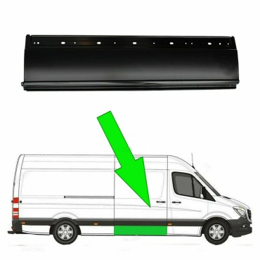 Seintech LWB Side Lower Panel Metal Steel Repair Moulding For Mercedes Sprinter O/S 2006 2018