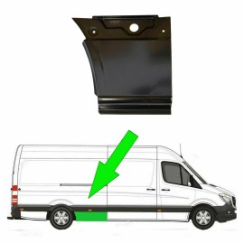 Seintech MWB Side Lower Panel Metal Steel Repair Moulding For Mercedes Sprinter O/S 2006 2018