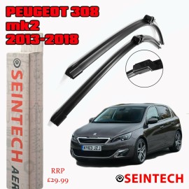 Seintech Specific Fit Front Windscreen Wiper Blades 24"18" Compatible for Peugeot 308 MK2 2013-2018