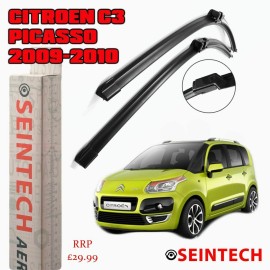 Seintech Specific Fit Front Windscreen Wiper Blades 24"16" Compatible for Citroen C3 Picasso 09-10