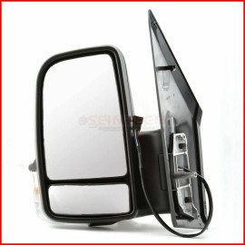 Seintech Full Door Wing Mirror Manual Black Short Arm LEFT and RIGHT PAIR For VW Crafter 06+