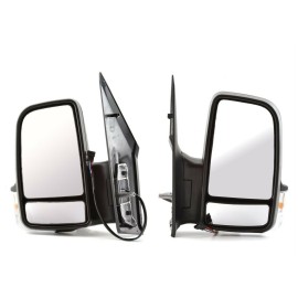 Seintech Full Door Wing Mirror Manual Black Short Arm LEFT and RIGHT PAIR For VW Crafter 06+