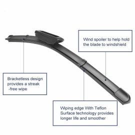 Seintech Specific Fit Front Windscreen Wiper Blades 24"16" Compatible for Renault Clio MK3 2005-2012