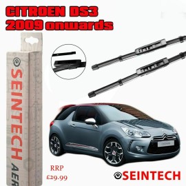 Seintech Specific Fit Front Windscreen Wiper Blades 24"16" Compatible for Citroen DS3 2009 Onwards