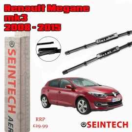 Seintech Specific Fit Front Windscreen Wiper Blades 24"16" Compatible for Renault Megane MK3 2008+