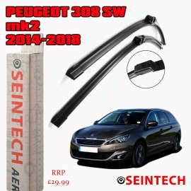 Seintech Specific Fit Front Windscreen Wiper Blades 24"18" Compatible for Peugeot 308 SW MK2 2014-2018