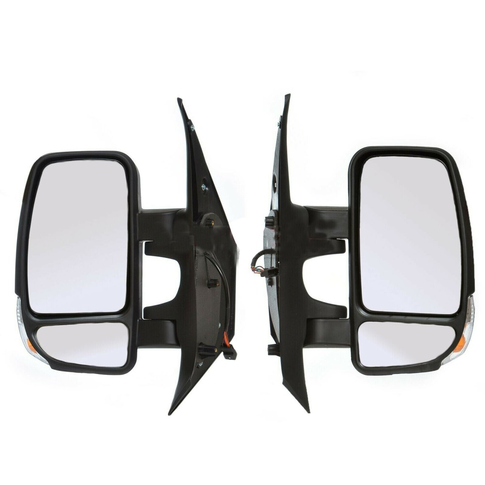 Seintech Door Black Wing Mirrors Electric Heated For Renault Master 2010 2018 MKIII Pair Set