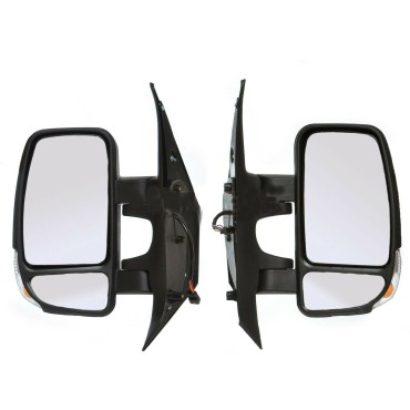 Seintech Door Black Wing Mirrors Electric Heated For Renault Master 2010 2018 MKIII Pair Set