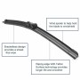 Seintech Specific Fit Front and Rear Wiper Blades + Plastic Arm Compatible for Peugeot 308 SW MK2 14-18