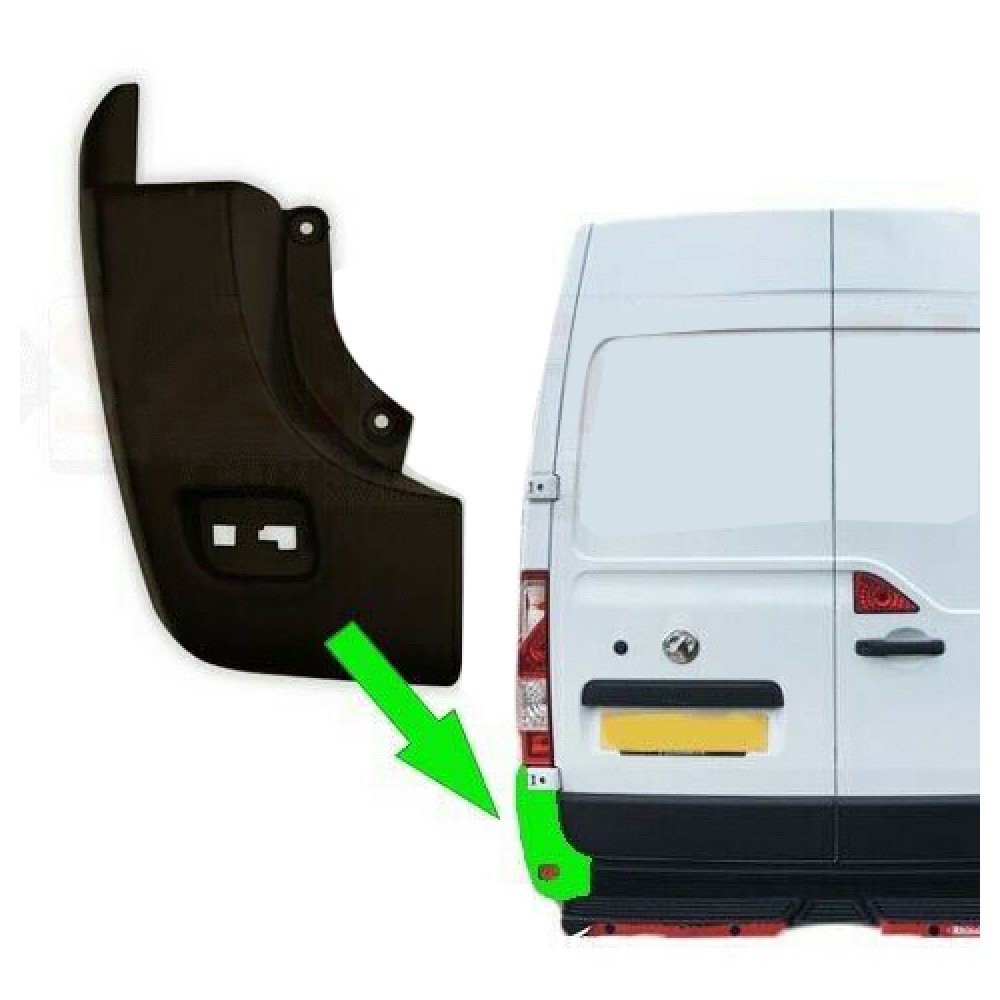 Seintech Rear Corner Bumper End Moulding Protective Trim For Vauxhall Movano Left N/S 2010 On