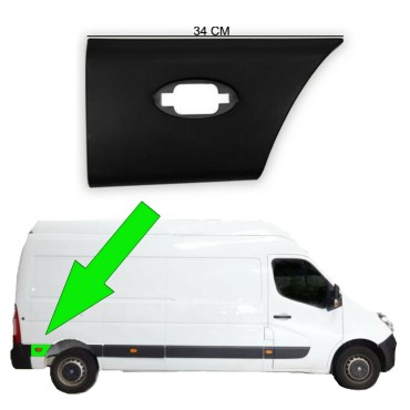 Seintech Plastic Protective Side Moulding Strip 34cm Door Trim RIGHT O/S For Vauxhall Movano 2010+