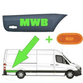 Seintech MWB Plastic Protective Side Moulding Strip Trim For VW Crafter O/S 2006 -2017