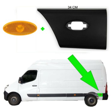 Seintech Plastic Protective Side Moulding Strip 34cm Door Trim LEFT N/S For Vauxhall Movano 2010+