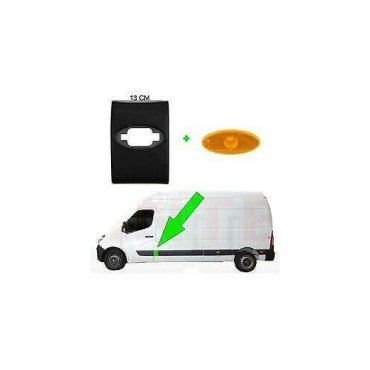 SEINTECH PLASTIC PROTECTIVE SIDE MOULDING STRIP 13CM DOOR TRIM LEFT N/S WITH SIGNAL LAMP LIGHT FOR RENAULT MASTER 2010+