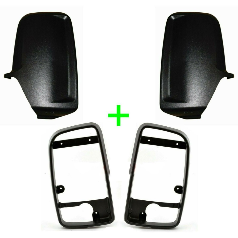 Seintech Door Wing Mirror Black Casing Covers and Inner Bezels Pair For Mercedes Sprinter