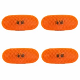 Seintech 4Pc Side Marker Lens LED Lamp Amber Reflector For Mercedes Sprinter 2014 Onwards