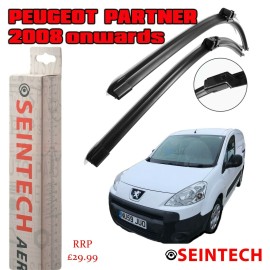 Seintech Specific Fit Front Windscreen Wiper Blades 26"16" Compatible for Peugeot Partner 3 2008+