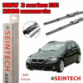 Seintech Specific Fit Front Windscreen Wiper Blades 24"18" Compatible for BMW 3 Series E91 2009 Onwards