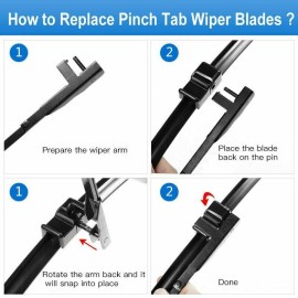 Seintech Specific Fit Front Windscreen Wiper Blades 21"21" Compatible for VW Passat B5 2002-2005