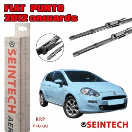 Seintech Specific Fit Front Windscreen Wiper Blades 26"15" Compatible for Fiat Punto 2012 Onwards