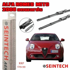 Seintech Specific Fit Front Windscreen Wiper Blades 26"15" Compatible for Alfa Romeo Mito 2008 Onwards