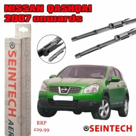 Seintech Specific Fit Front Windscreen Wiper Blades 24"15" Compatible for Nissan Qashqai 2007 Onwards