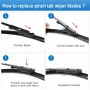 Seintech Specific Fit Front Windscreen Wiper Blades 24"18" Compatible for BMW X1 E84 2009 Onwards