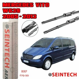 Seintech Specific Fit Front Windscreen Wiper Blades 28"26" Compatible for Mercedes Vito W639 2005-2013