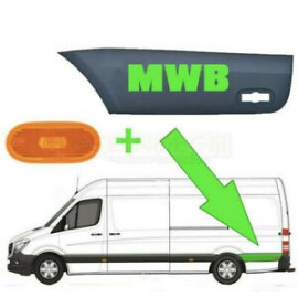 Seintech Mercedes Sprinter MWB Plastic Protective Side Moulding Strip Trim N/S 2006 -2018