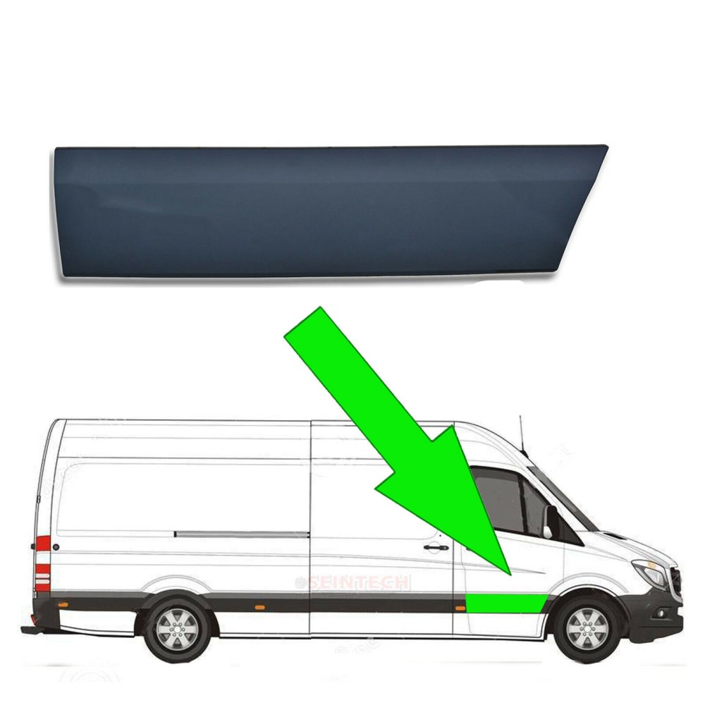 Seintech VW Crafter LWB + MWB Plastic Protective Side Moulding Strip Trim O/S 2006 - 2018