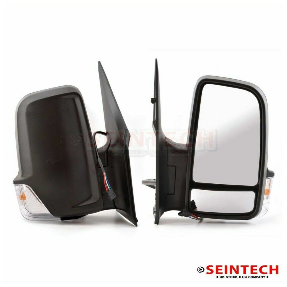 Seintech VW Carfter Full Door Wing Mirror Electric Black Short Arm OS Right 06-18