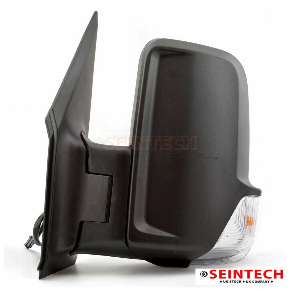 Seintech VW Crafter Full Door Wing Mirror Electric Black Short Arm NS Left 2006>18