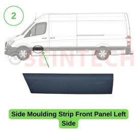 Seintech Side Moulding Strip with Side Marker Lamp Left Side for Mercedes Sprinter 06-18