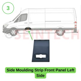 Seintech Side Moulding Strip with Side Marker Lamp Left Side for Mercedes Sprinter 06-18