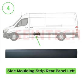 Seintech Side Moulding Strip with Side Marker Lamp Left Side for Mercedes Sprinter 06-18