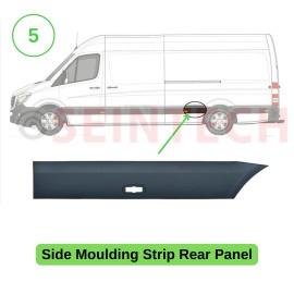 Seintech Side Moulding Strip with Side Marker Lamp Left Side for Mercedes Sprinter 06-18