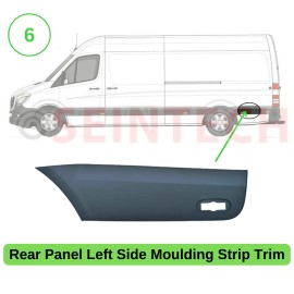 Seintech Side Moulding Strip with Side Marker Lamp Left Side for Mercedes Sprinter 06-18